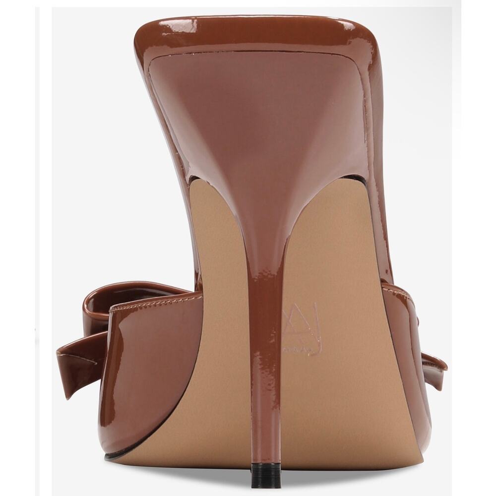 Aminah tan bow heel mule Giselle $195 size 6.5 - Picture 3 of 6